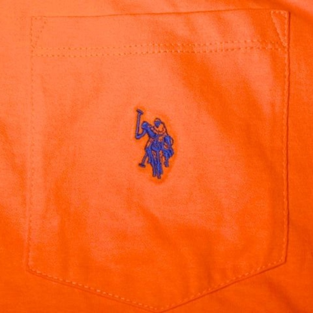 U.S. polo Assn Orange Pocket T Shirt LT New